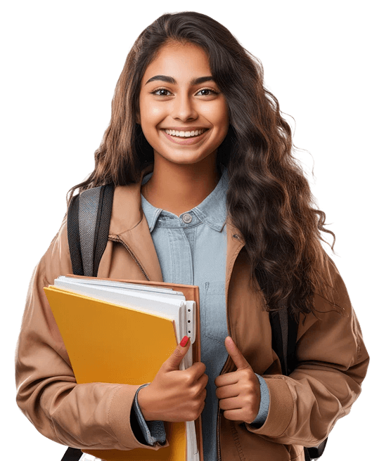 Student with books